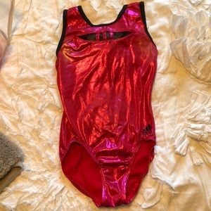Gymnastics Metallic Red Adidas/Gk Elite Leotard!